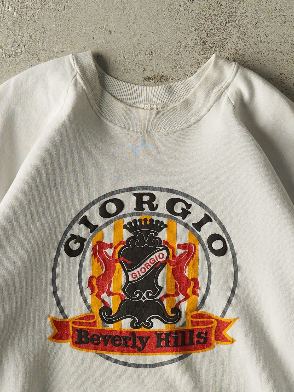 Vintage 80s White Giorgio Beverly Hills Crewneck (M) - Image 2