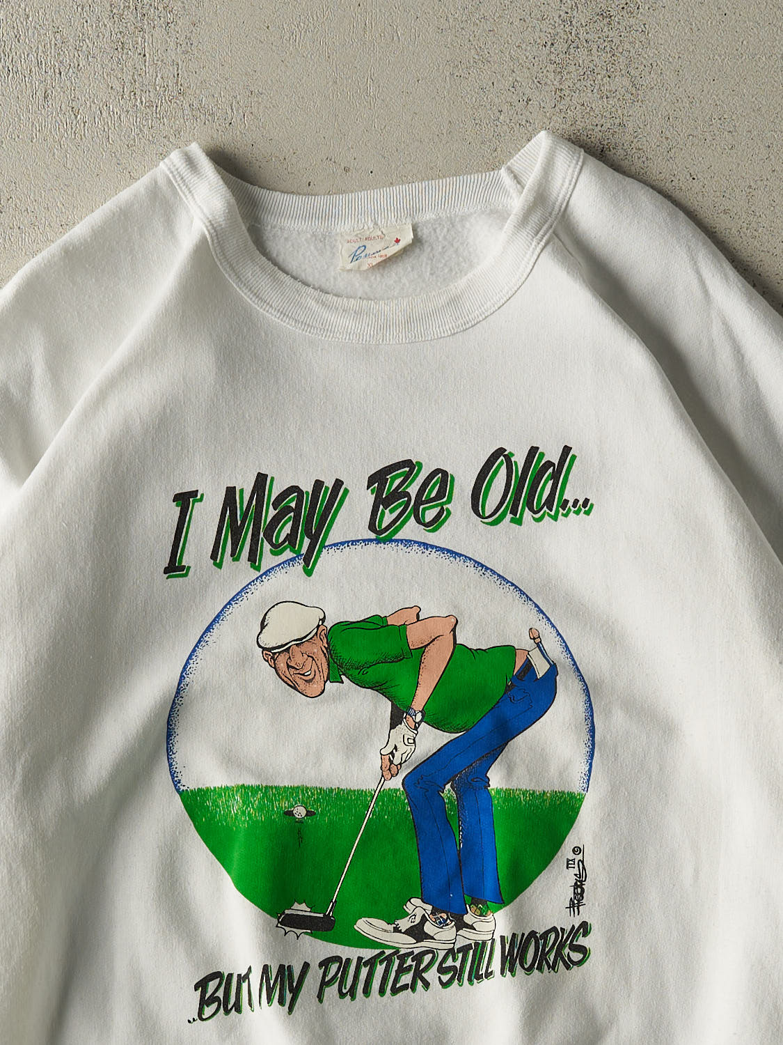 Vintage 90s White Golf Slogan Crewneck (L/XL) - Image 2