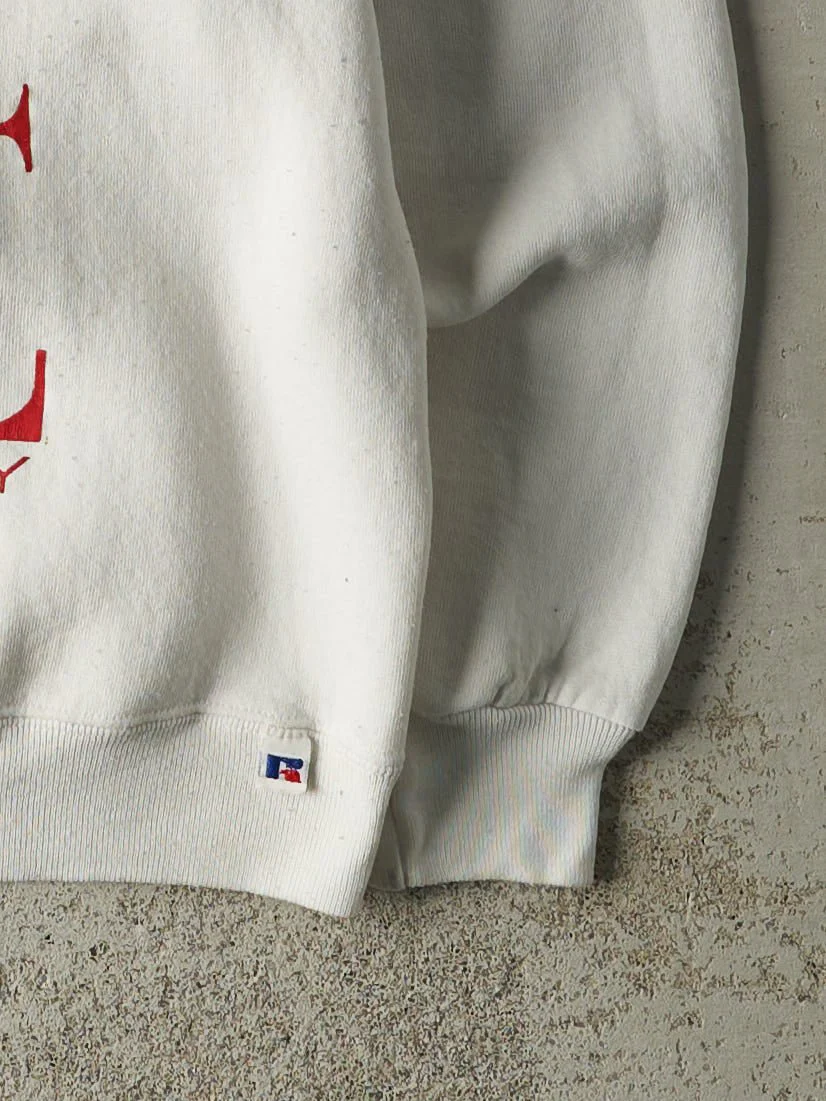 Vintage 80s White Russell Athletic Seattle University Crewneck (M) - Image 3