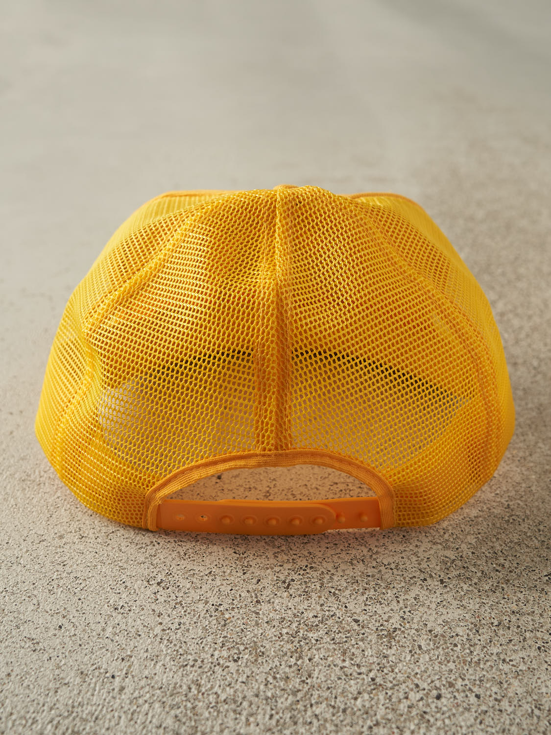 Vintage 80s Yellow Hamilton Tiger-Cats Embroidered Trucker Hat (O/S) - Image 4