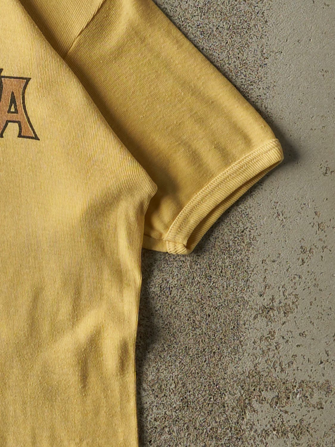 Vintage 80s Yellow New Smyrna Beach Baby Tee (XS/S) - Image 4