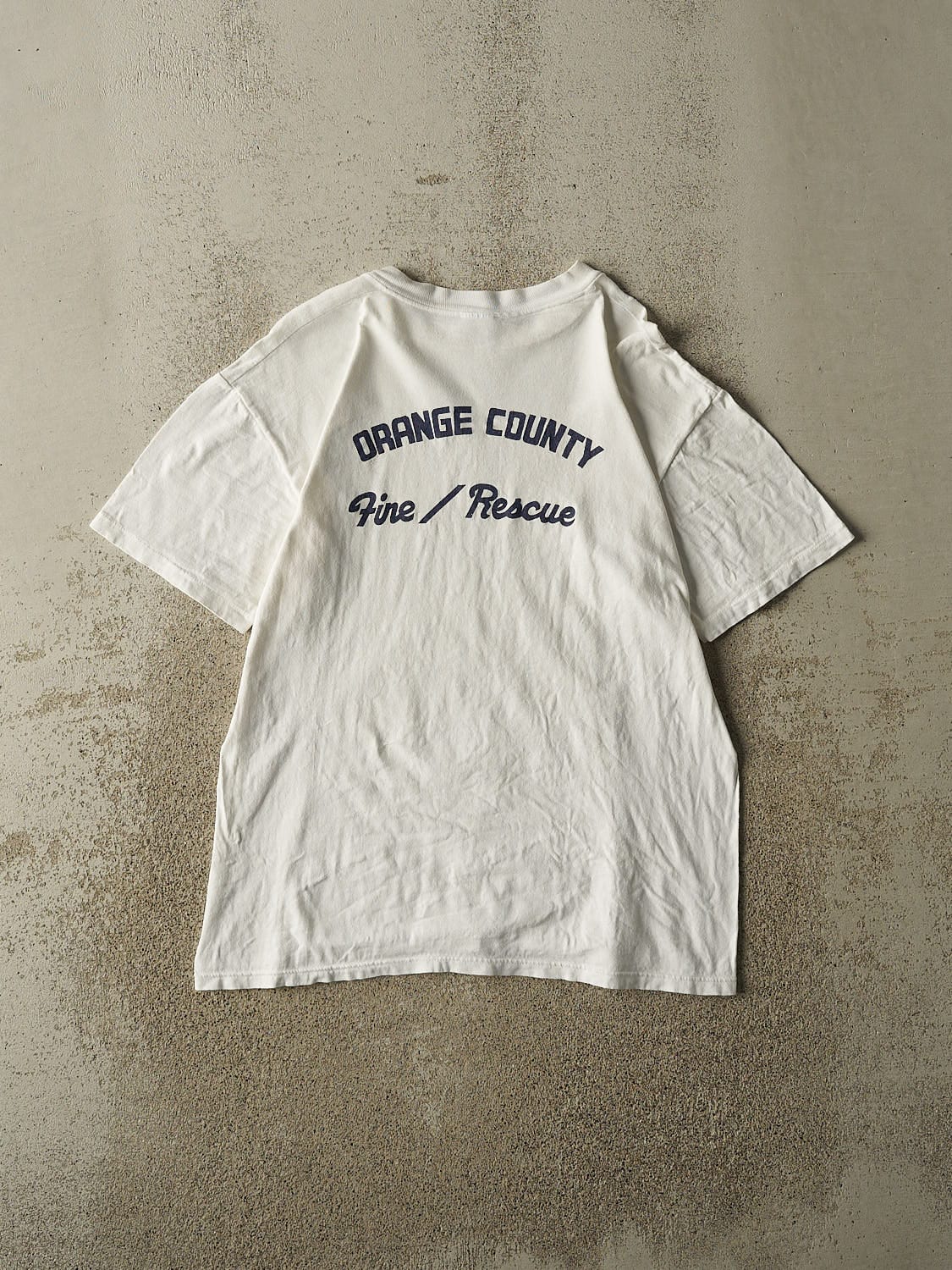 Vintage 81' White Orange County Fire Rescue Tee (M/L) - Image 2