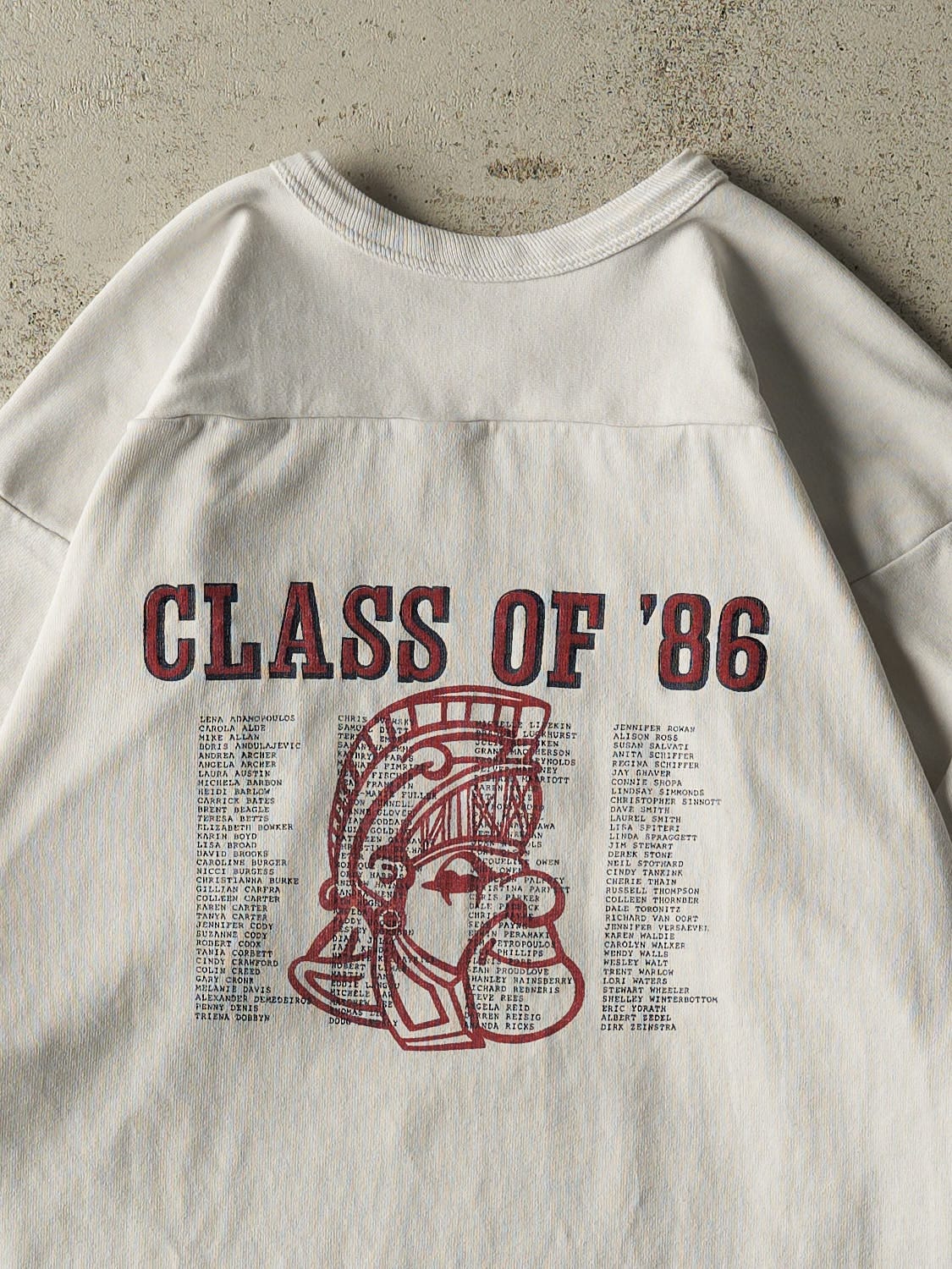 Vintage 86' White Claremont 3/4 Sleeve Tee (M/L) - Image 4