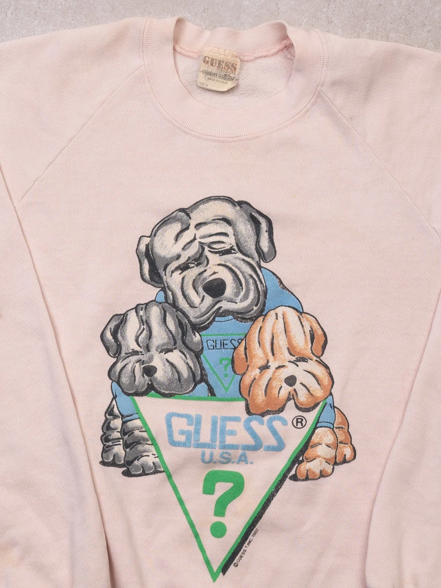 Vintage '87 Guess USA Bull Dog Crewneck (S) - Image 2