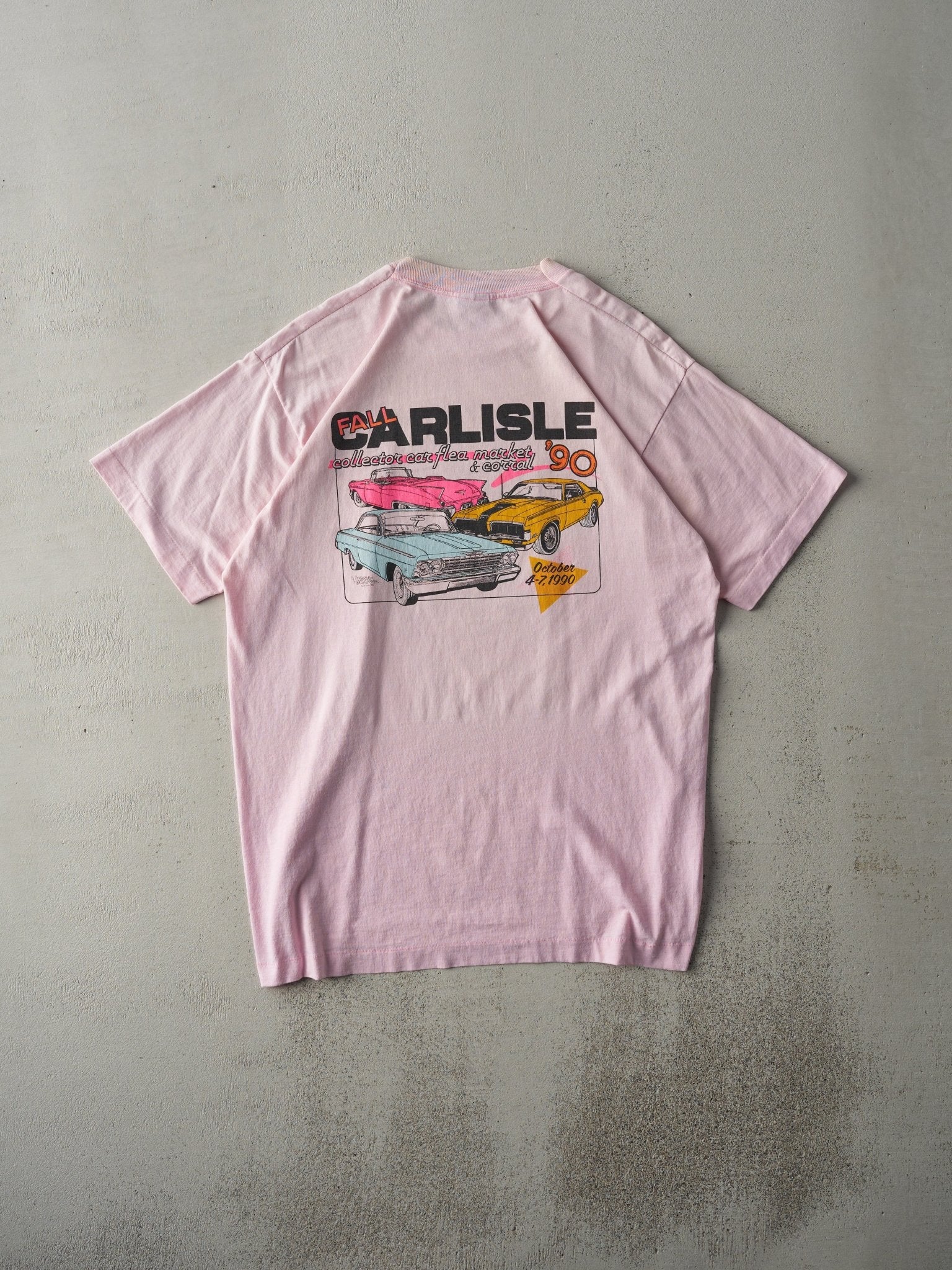 Vintage 90' Baby Pink Street Roddin' Single Stitch Tee (M) - Image 2