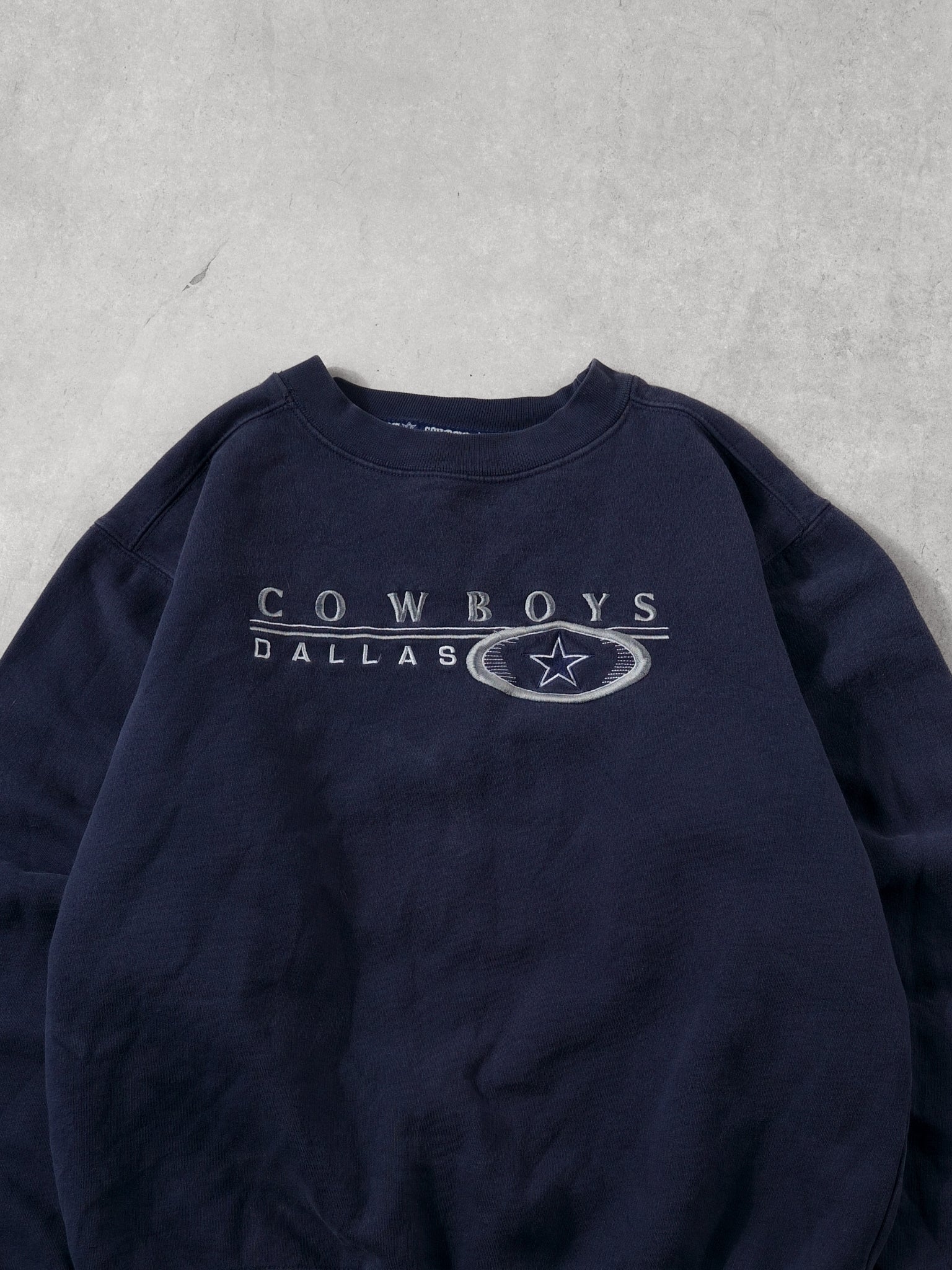 Vintage 90 Blue Dallas Cowboys NFL Crewneck (L) - Image 2