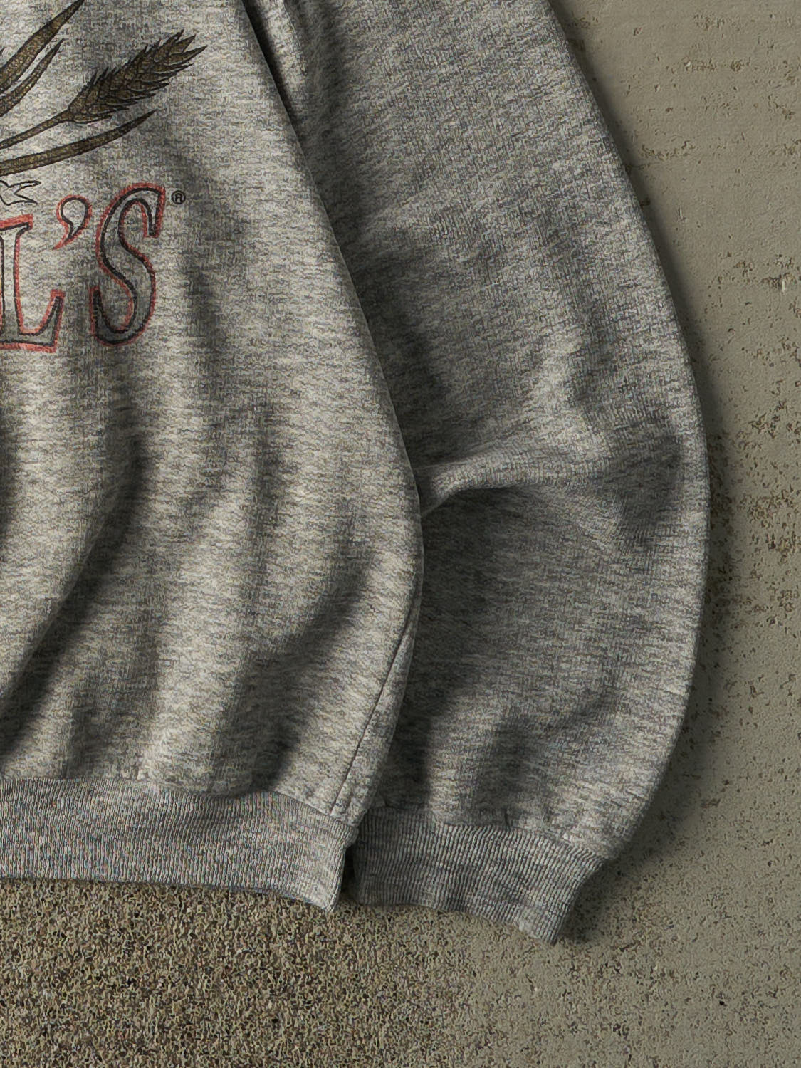 Vintage 90s Heather Grey Jack Daniels Boxy Crewneck (S/M) - Image 4