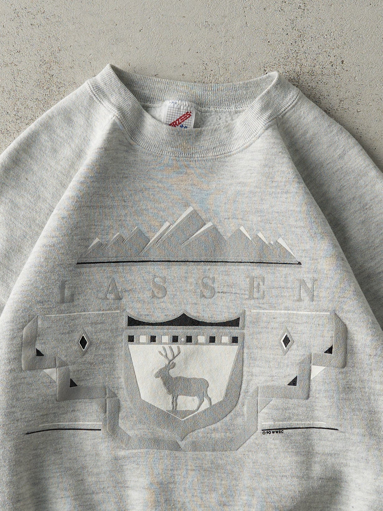 Vintage 90' Heather Grey Lassen Crewneck (S) - Image 2
