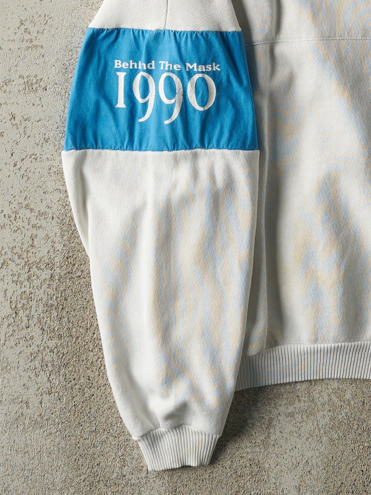 Vintage 90' White Fleetwood Mac Behind The Mask Collared Crewneck (L) - Image 3