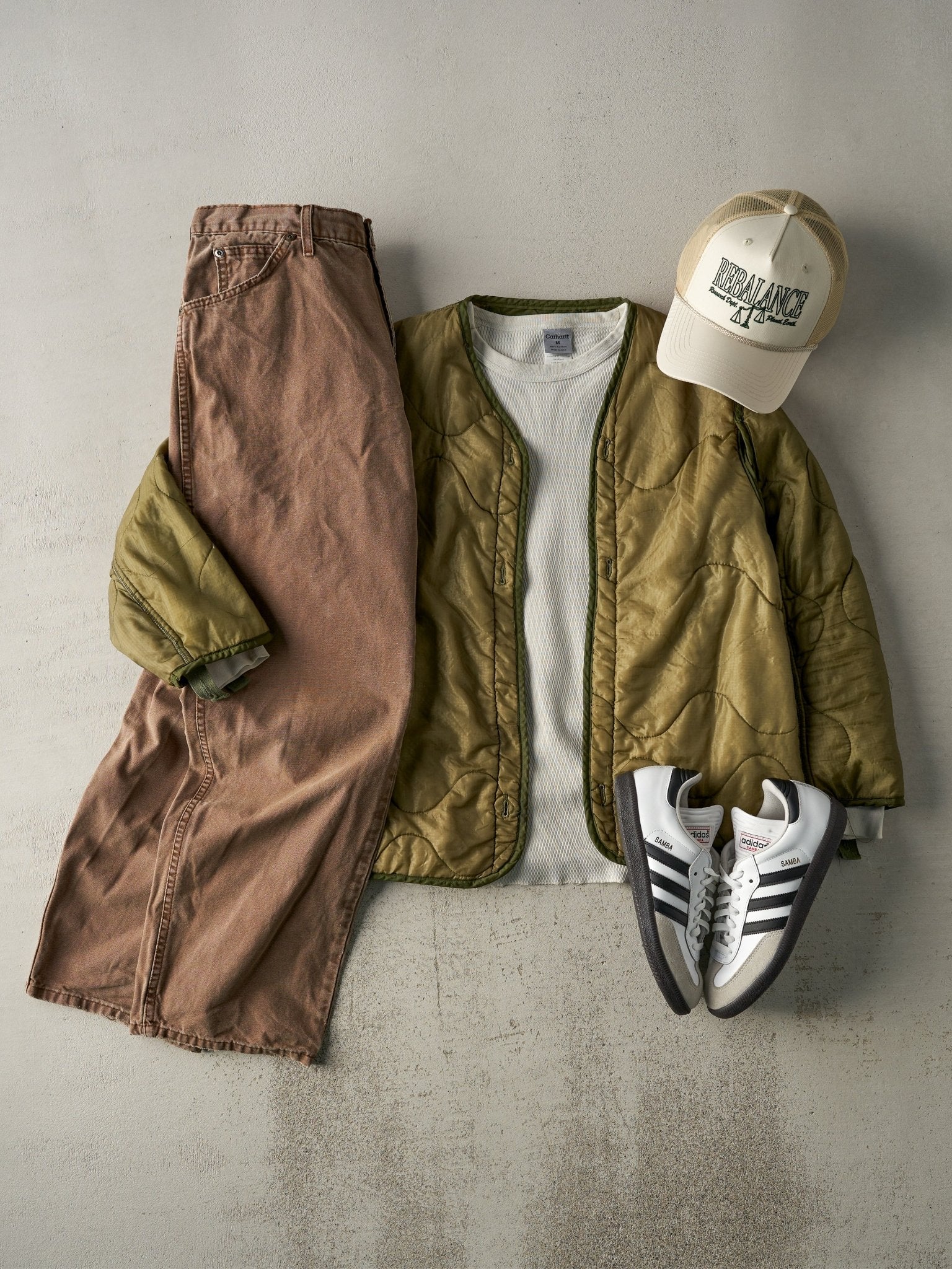 Vintage 90s Army Green Liner Jacket (M/L) - Image 2
