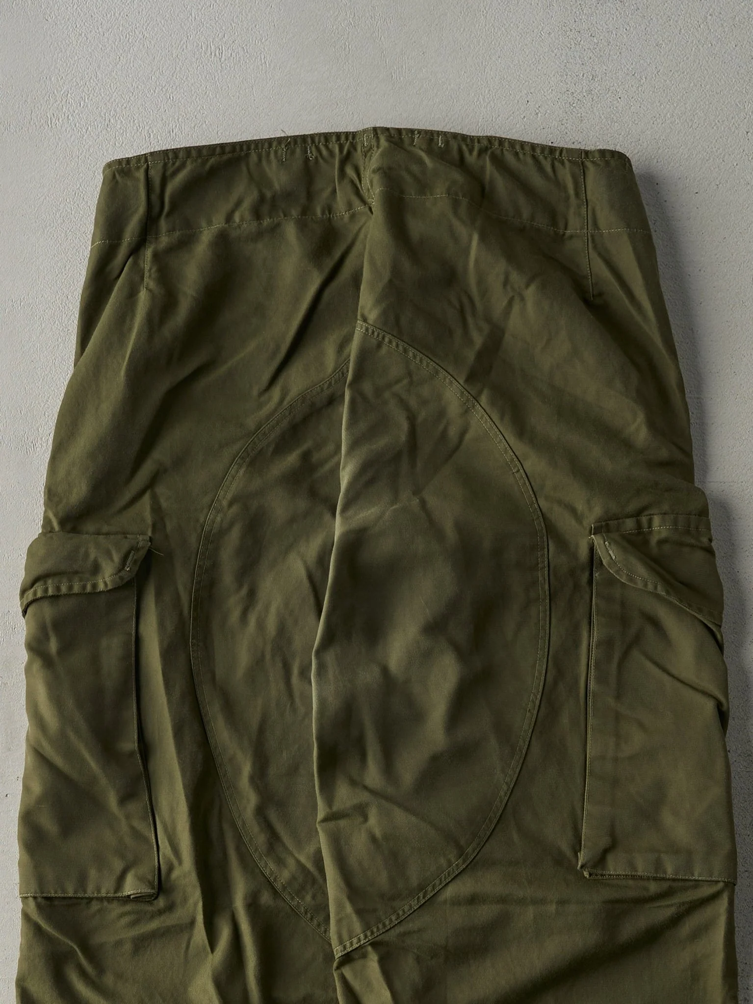 Vintage 90s Army Green Parachute Military Pants (32x29) - Image 4