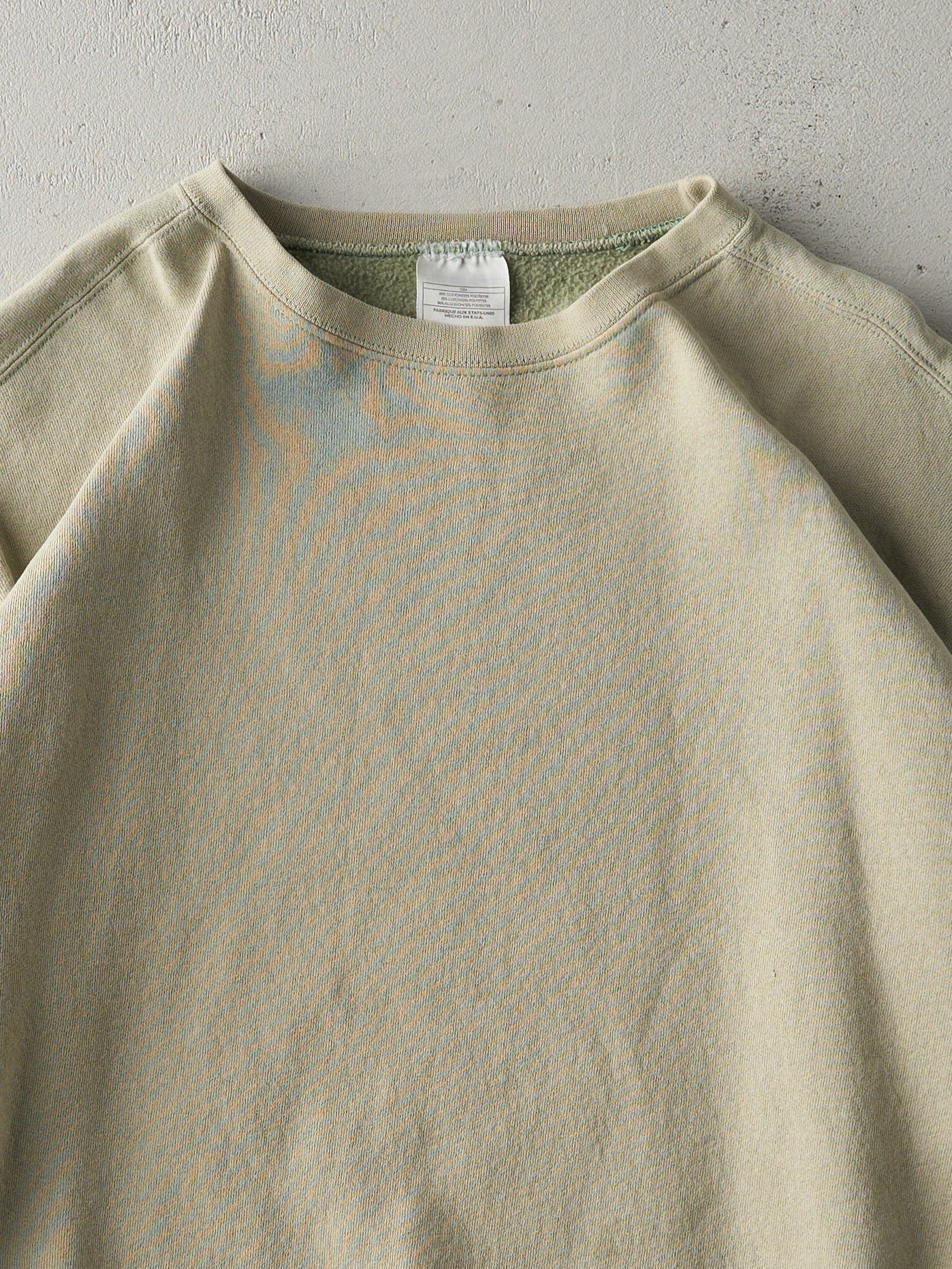 Vintage 90s Beige Blank Boxy Crewneck (XL) - Image 2