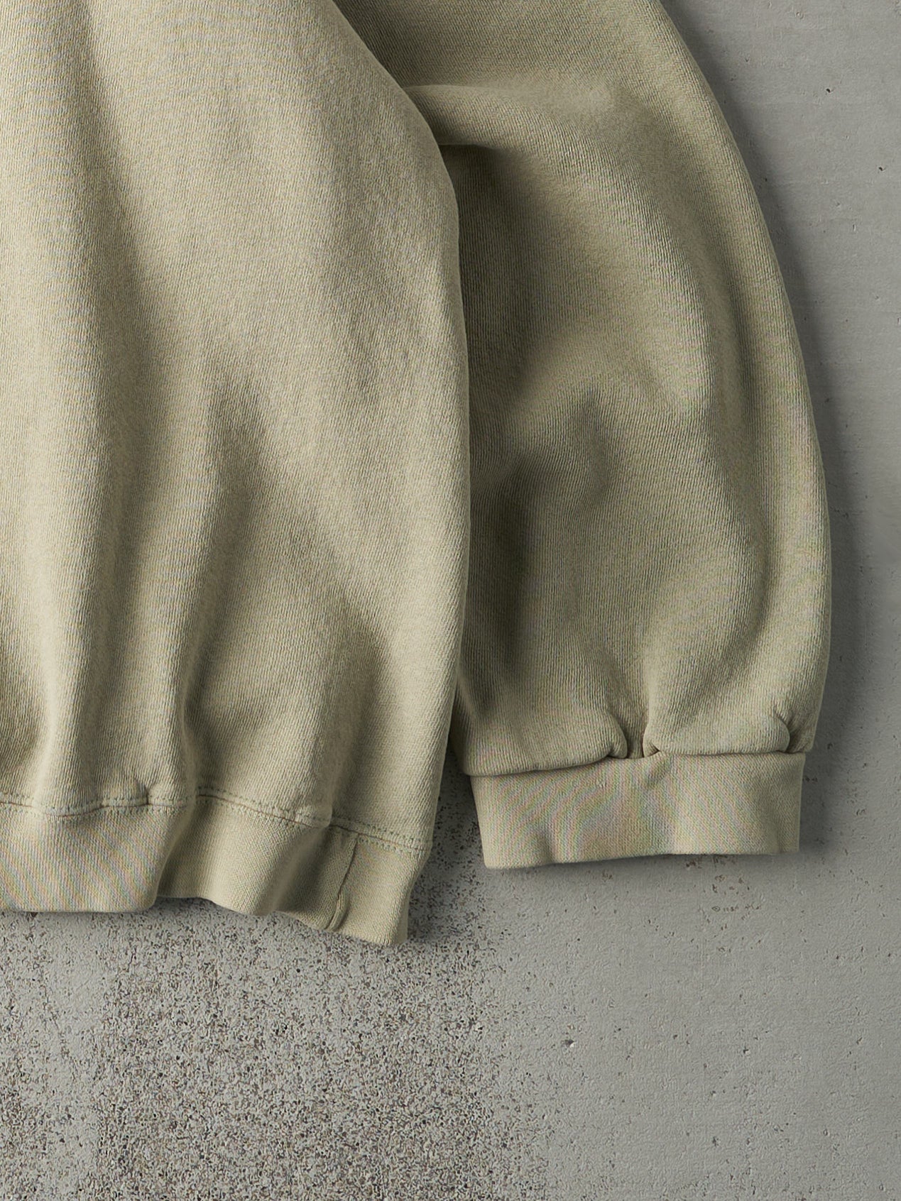 Vintage 90s Beige Blank Boxy Crewneck (XL) - Image 3