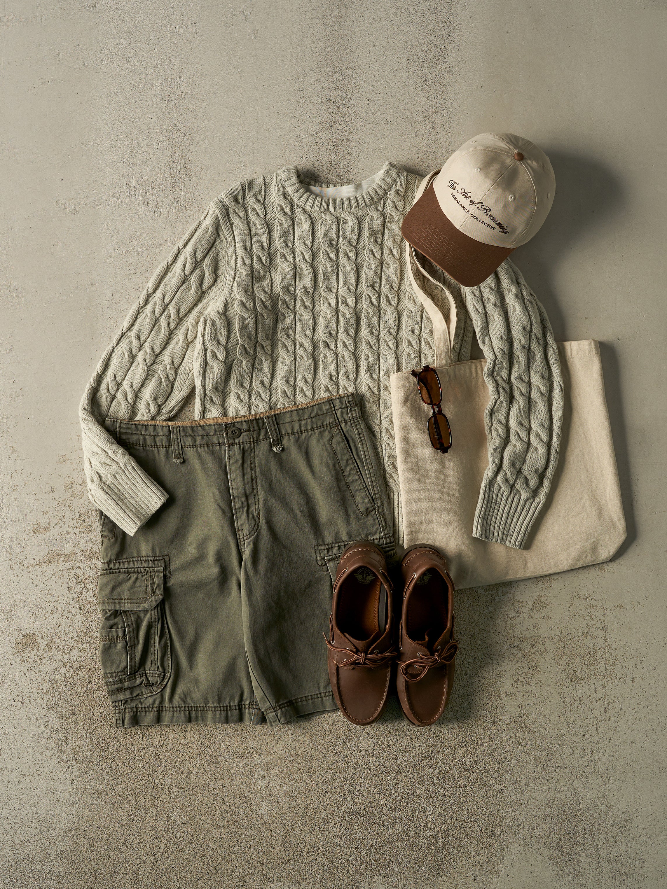 Vintage 90s Beige Cable Knit (S) - Image 2