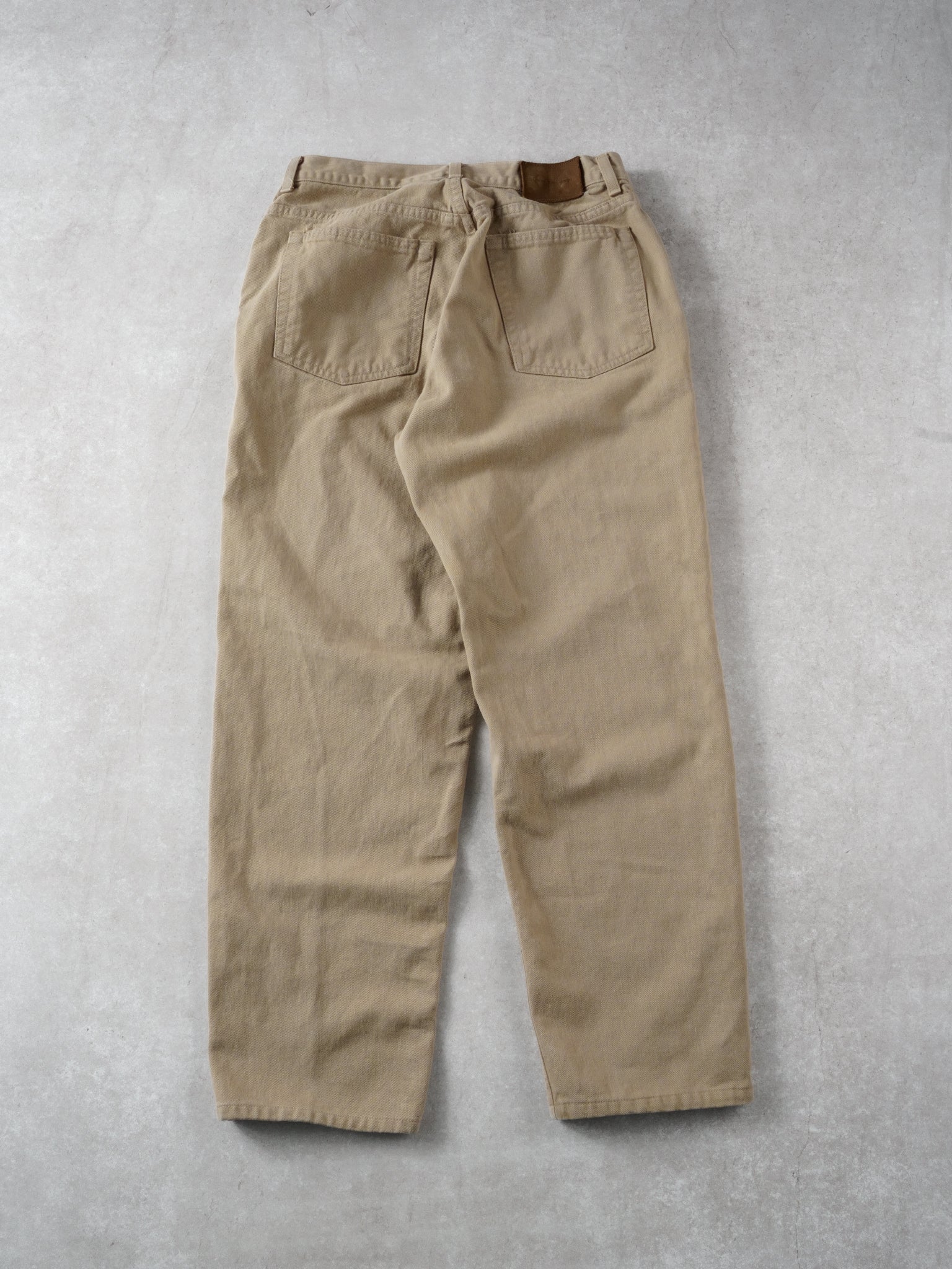 Vintage 90s Beige Calvin Klein Pants (32X30) - Image 2