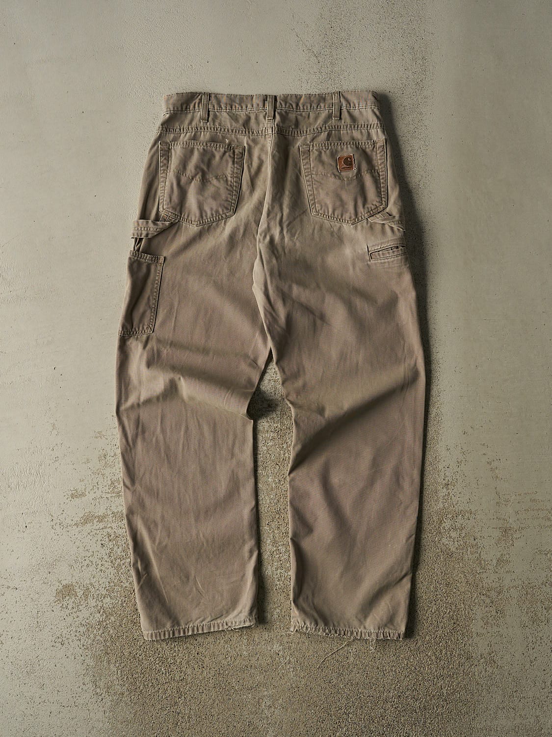 Vintage 90s Beige Carhartt Carpenter Pants (33x31) - Image 2