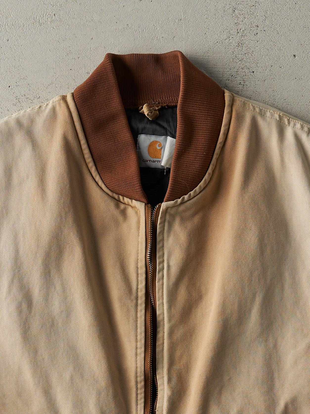 Vintage 90s Faded Beige Carhartt Vest (L) - Image 3
