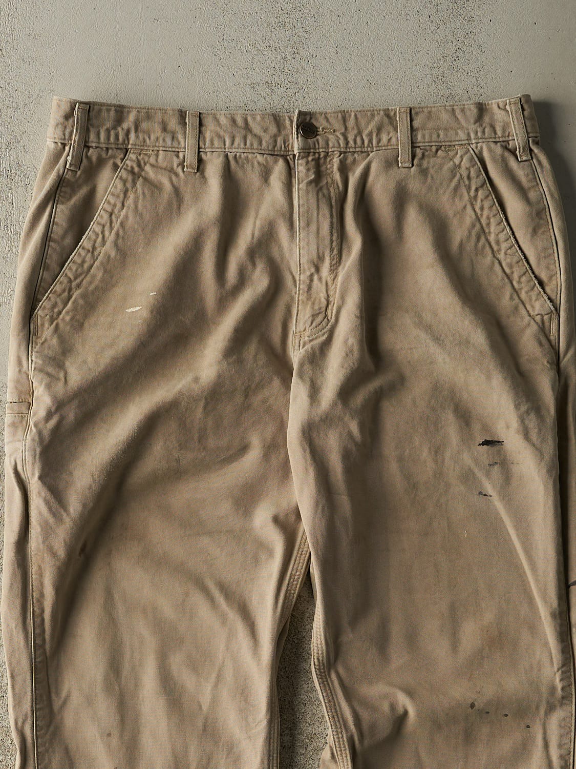 Vintage Y2K Beige Carhartt Work Pants (36x31) - Image 3