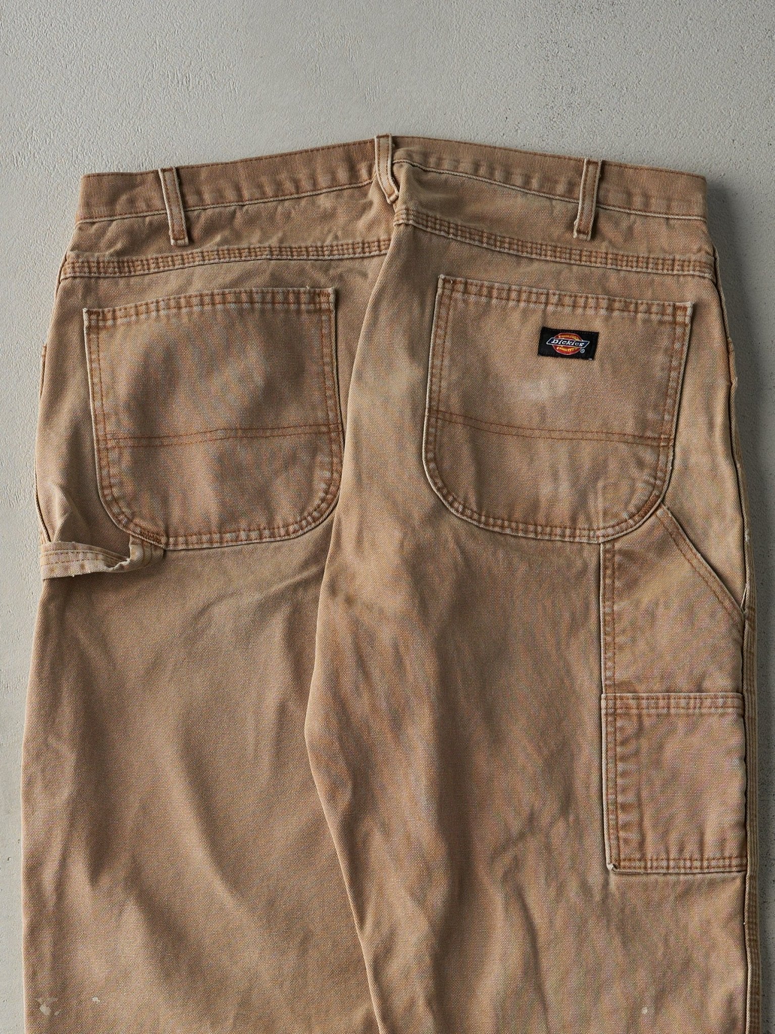 Vintage 90s Beige Dickies Carpenter Pants (35x32.5) - Image 4