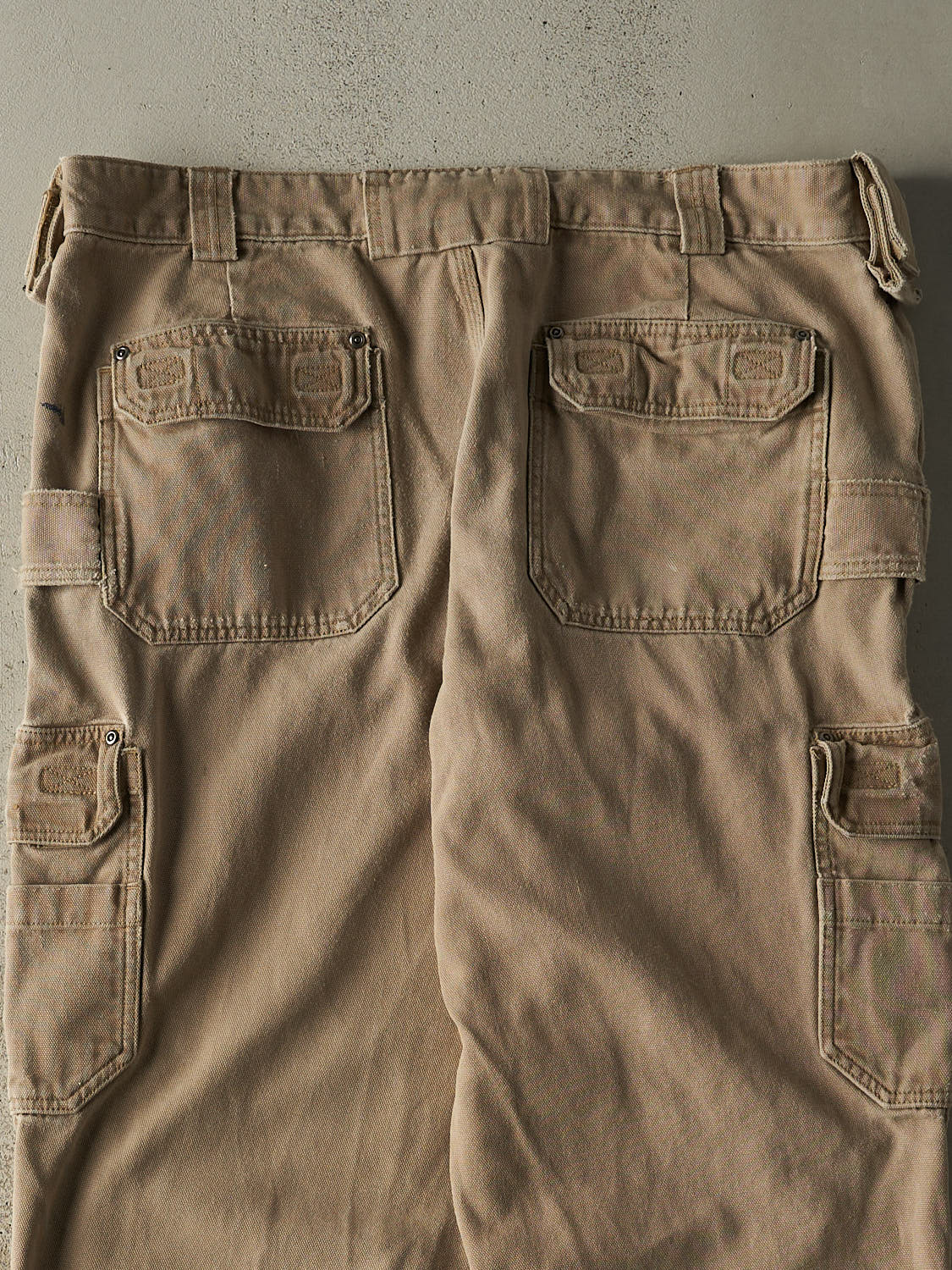 Vintage 90s Beige Duluth Cargo Work Pants (40x30) - Image 4