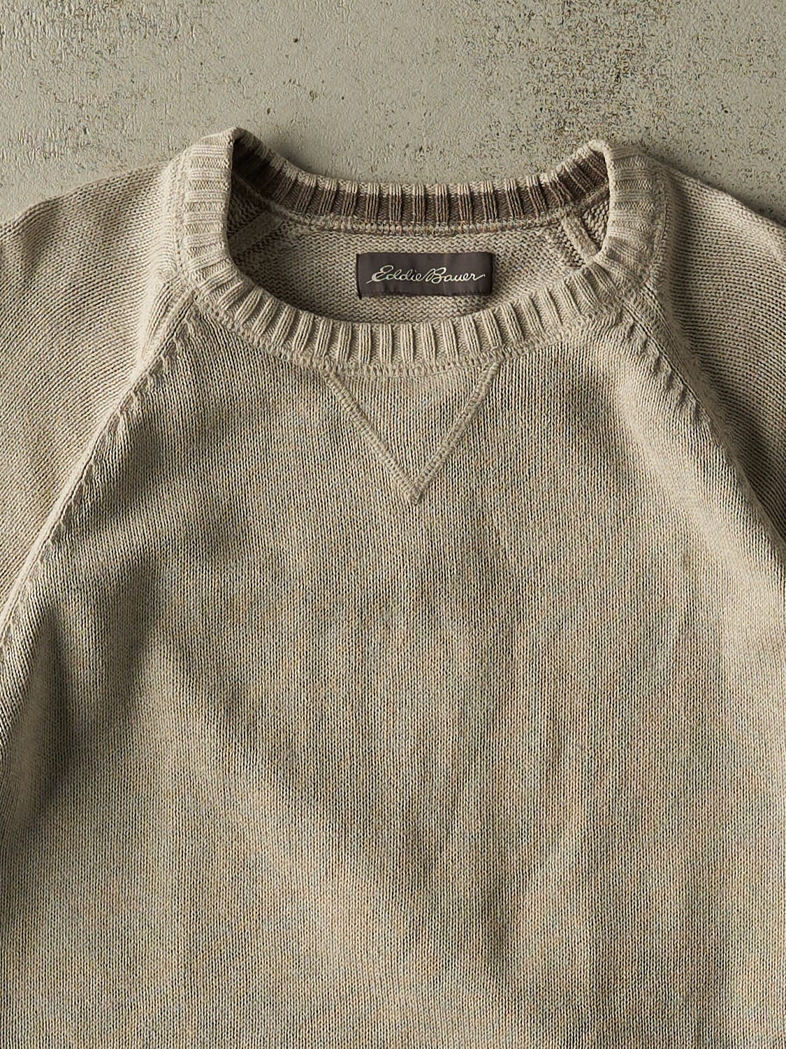 Vintage 90s Beige Eddie Bauer Knit (XL) - Image 2