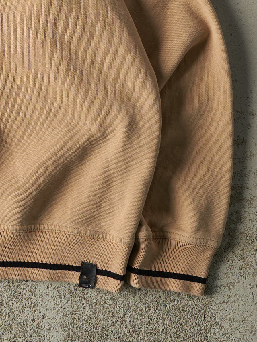 Vintage 90s Beige Embroidered Puma Crewneck (M) - Image 3