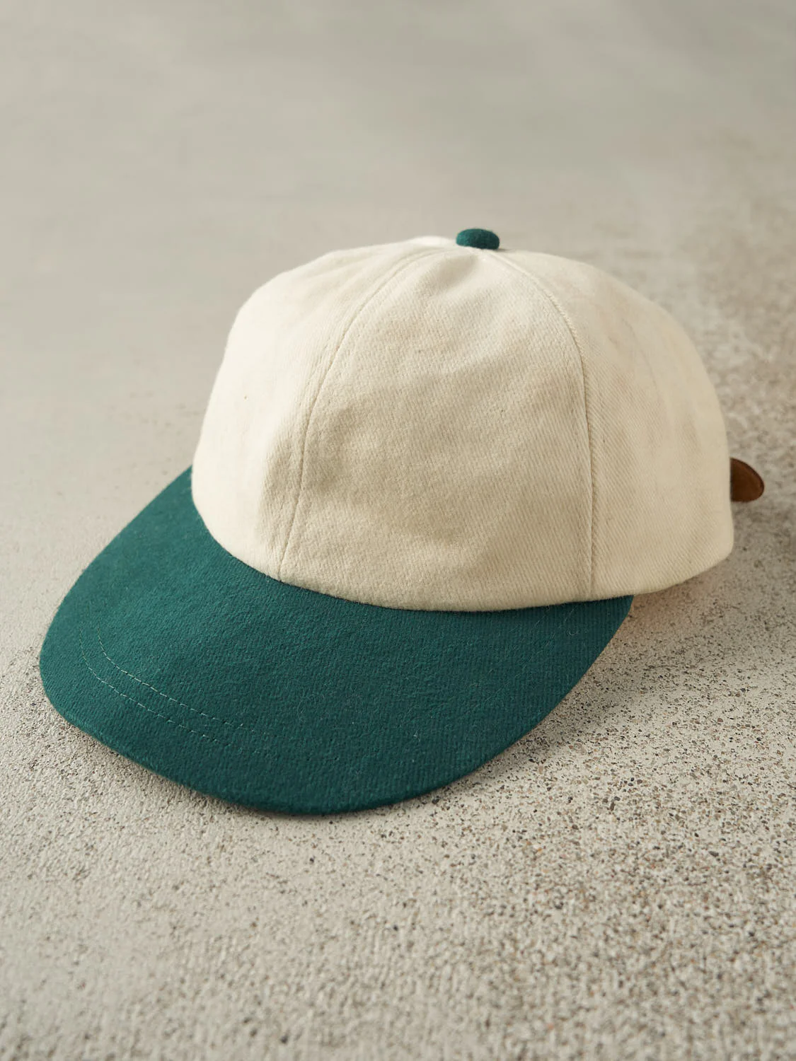 Vintage 80s Beige & Green Strapback (O/S) - Image 2