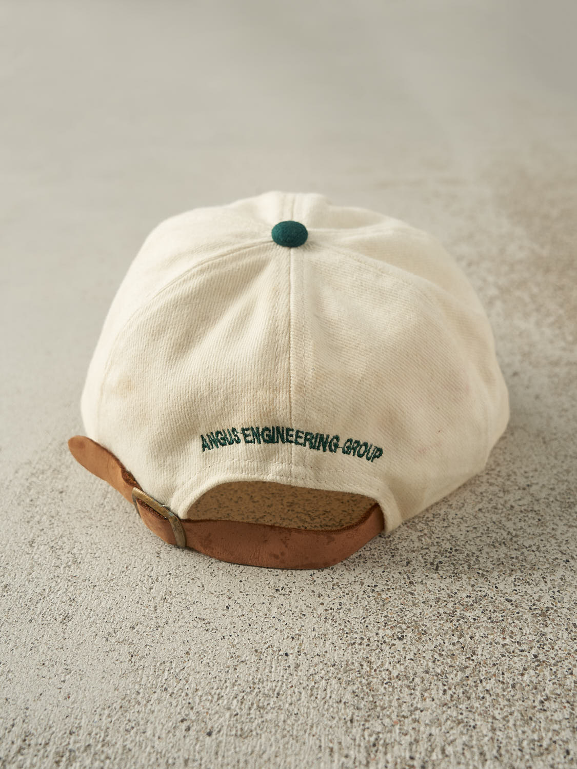 Vintage 80s Beige & Green Strapback (O/S) - Image 4