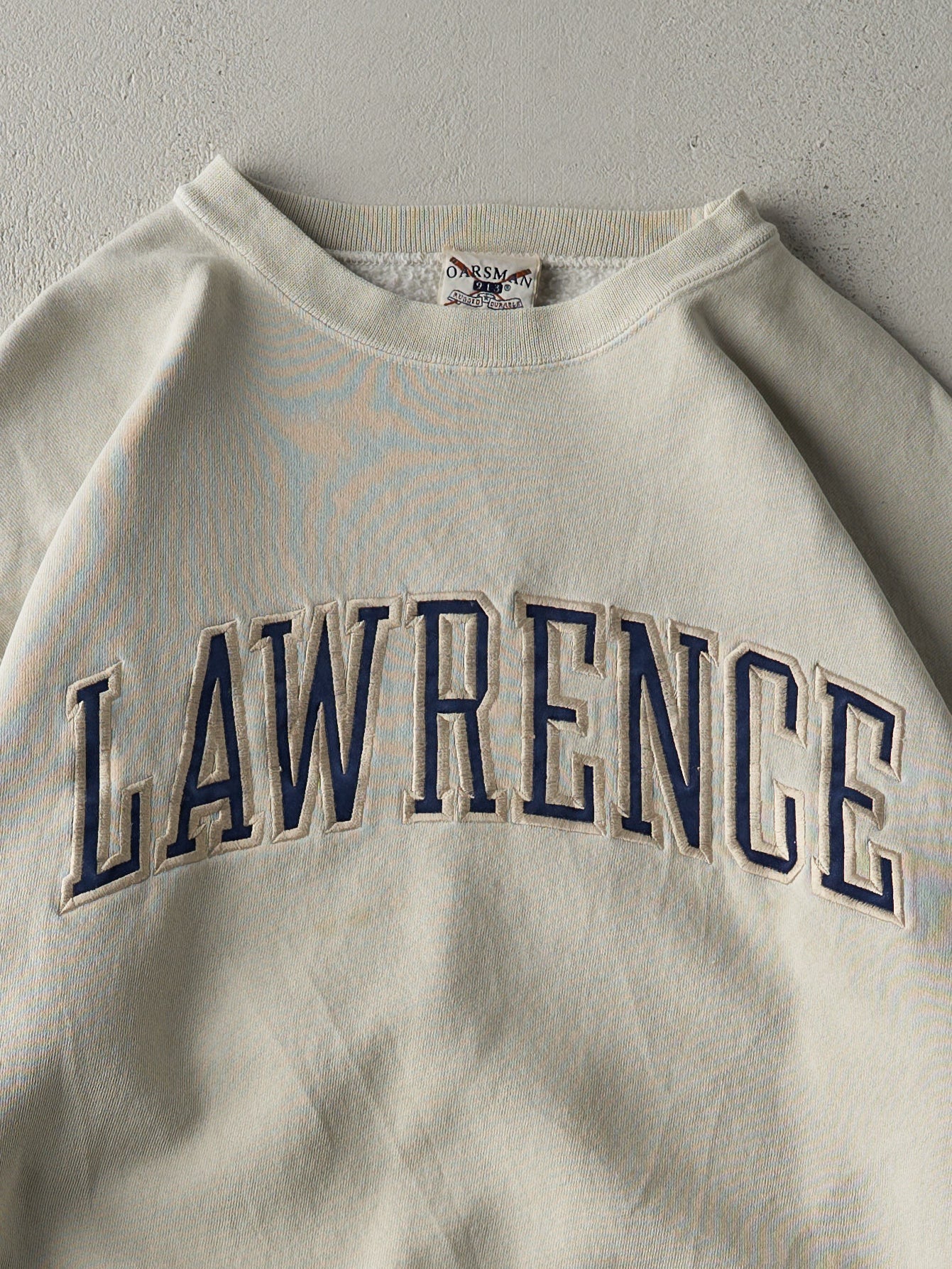 Vintage 90s Beige Lawrence University Crewneck (L) - Image 2