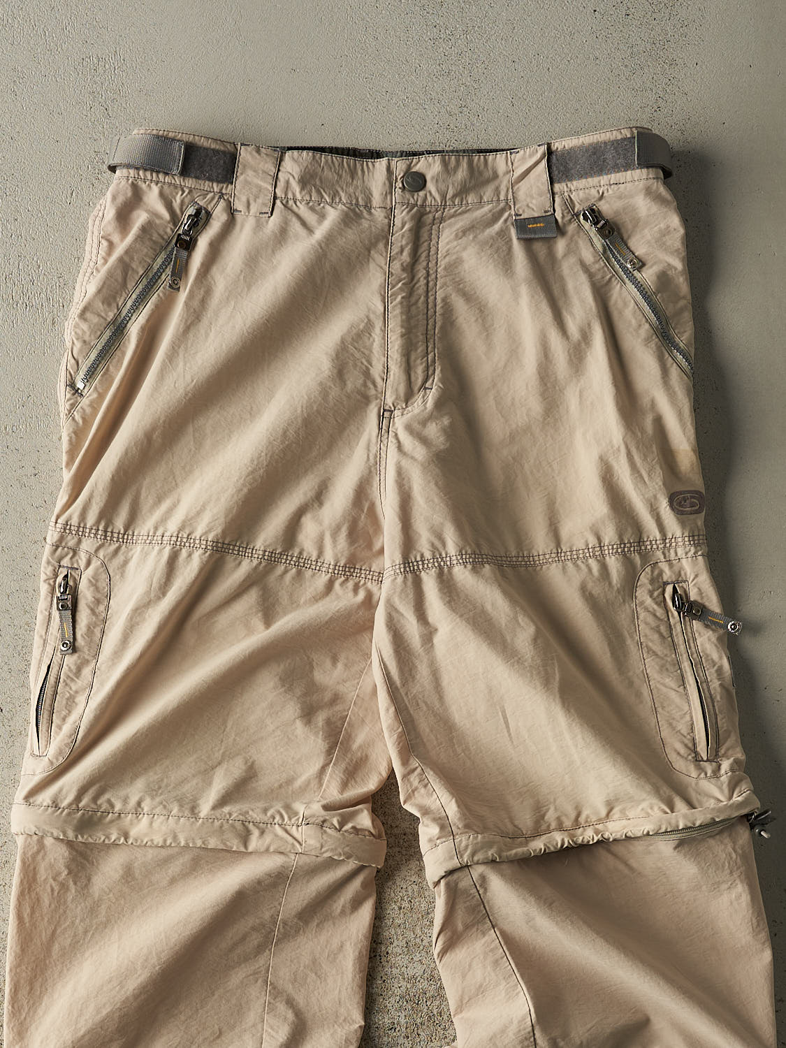 Vintage 90s Beige Lightweight Multi Zip Off Cargo Pants (35.5x32.5) - Image 3