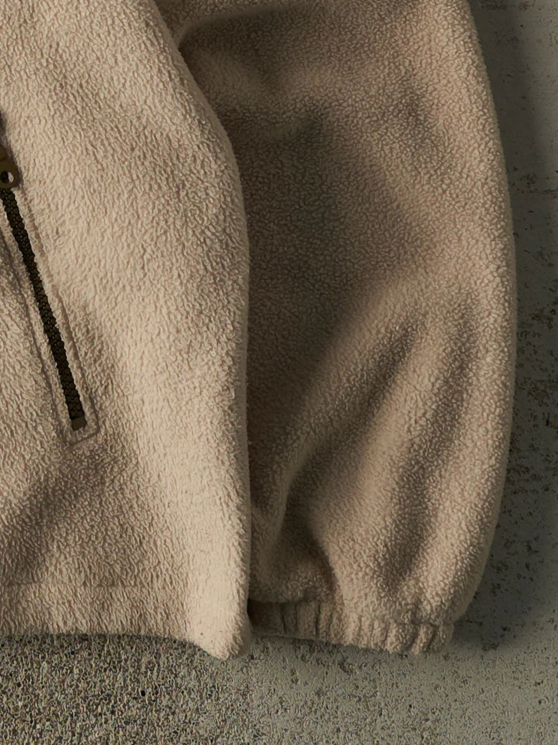 Vintage 90s Beige San Francisco Embroidered Zip Up Fleece (M/L) - Image 3