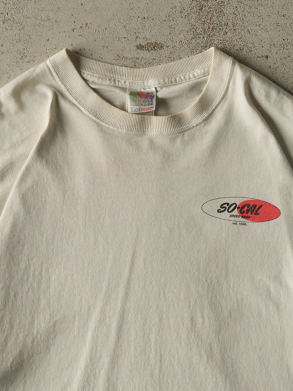 Vintage 90s Beige So-Cal Speed Shop Tee (XL/XXL) - Image 3