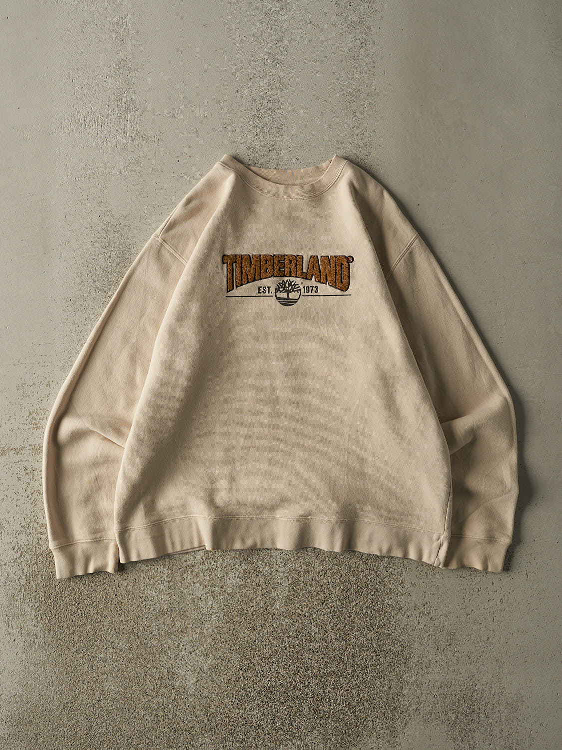 Vintage 90s Beige Timberland Embroidered Crewneck (XL/XXL)