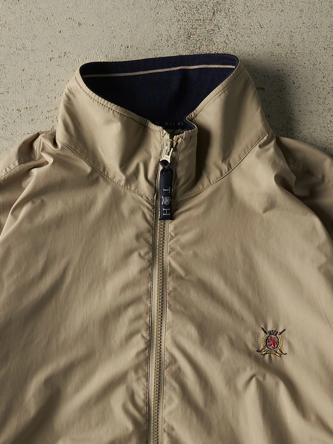 Vintage 90s Beige Tommy Hilfiger Golf Windbreaker Jacket (L/XL) - Image 3