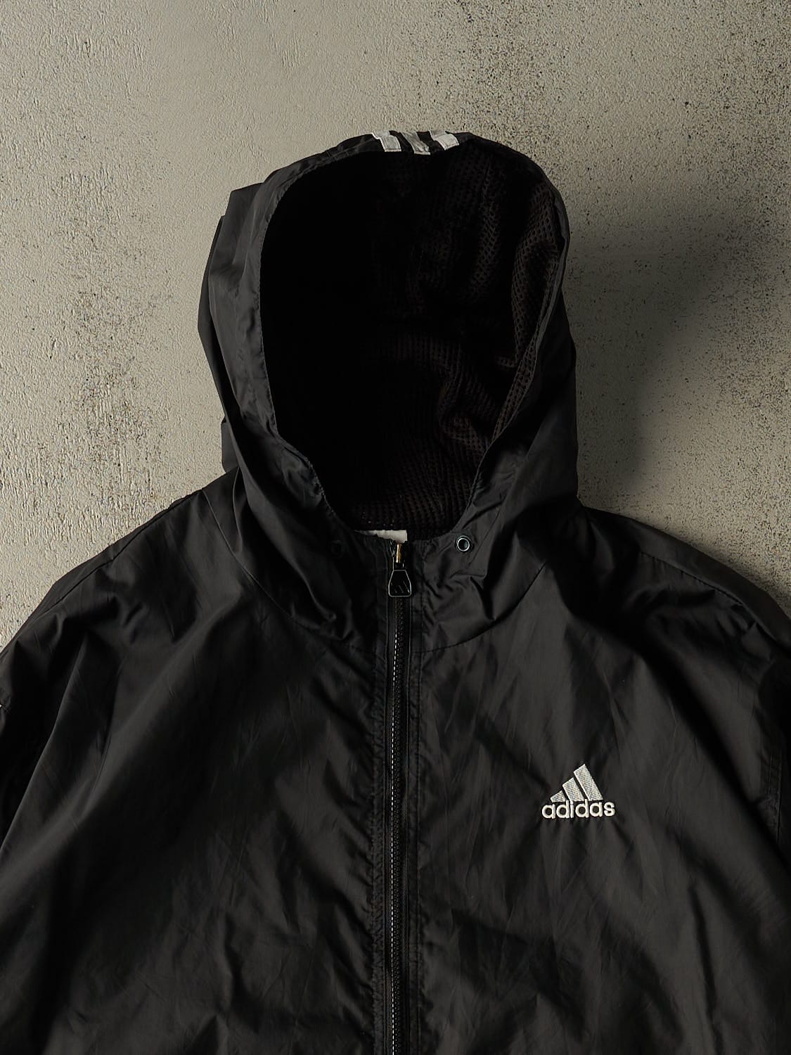 Vintage 90s Black Adidas Embroidered Windbreaker Jacket (XXL) - Image 3