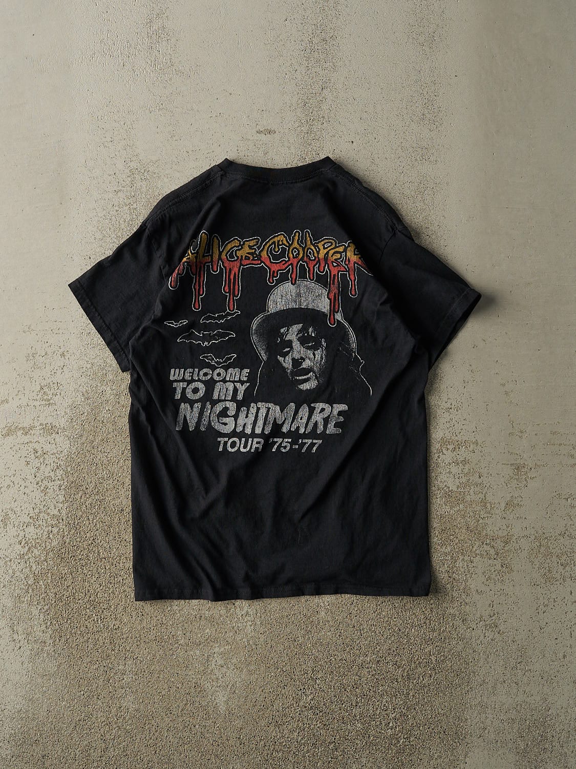 Vintage Y2K Black Alice Cooper Tour Tee (S/M) - Image 2