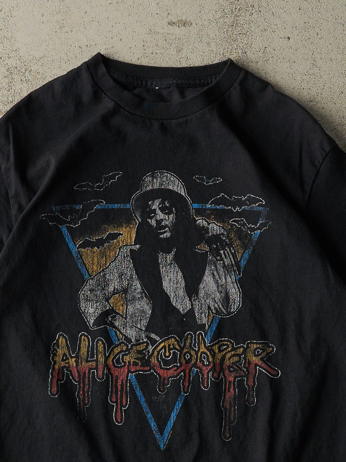 Vintage Y2K Black Alice Cooper Tour Tee (S/M) - Image 3