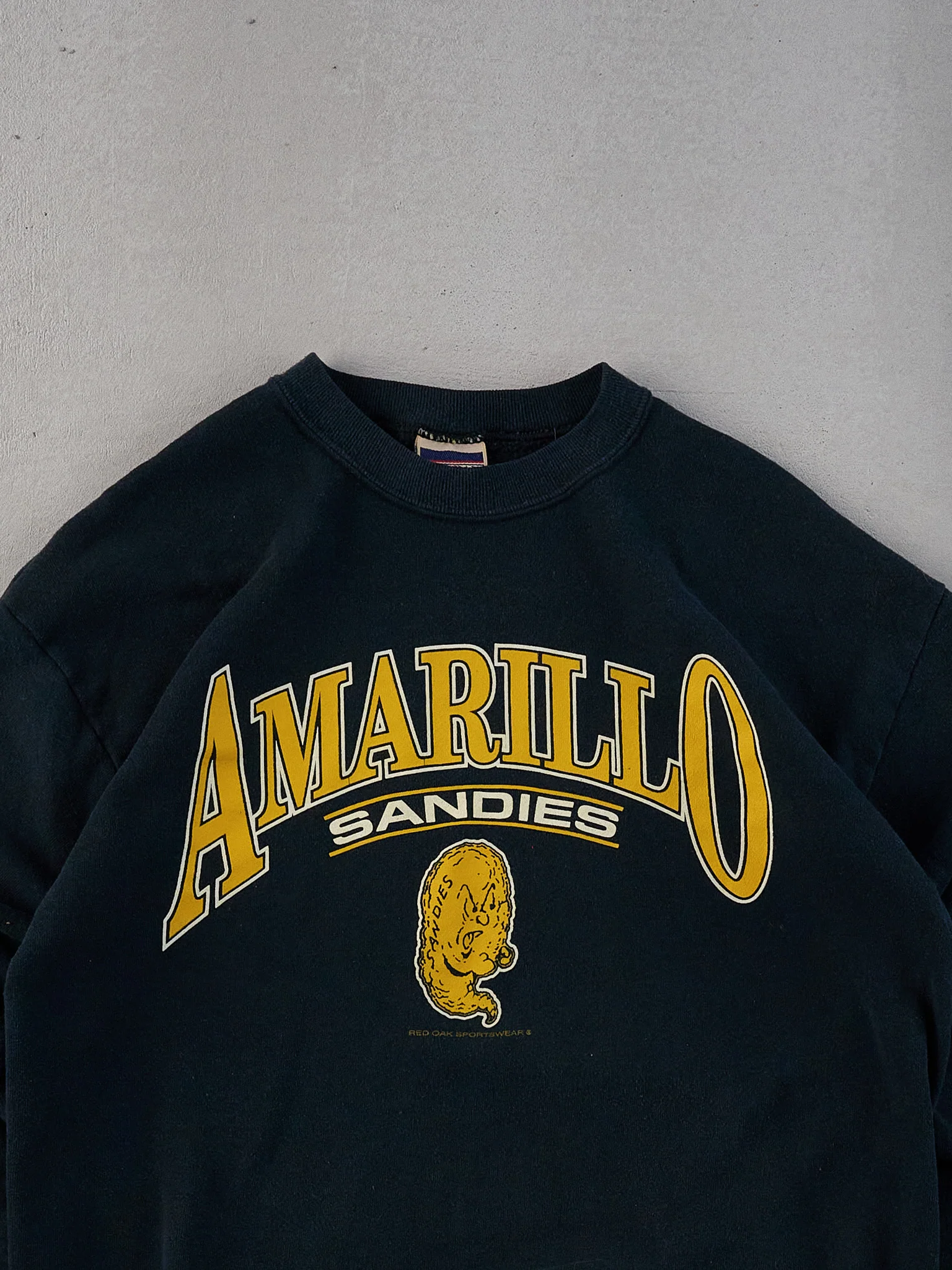 Vintage 90s Black Amarillo Sanies Graphic Crewneck (L) - Image 2