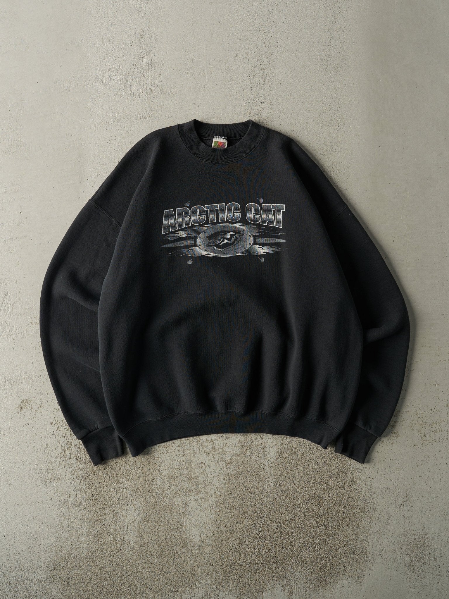 Vintage 90s Black Arctic Cat Crewneck (XL)