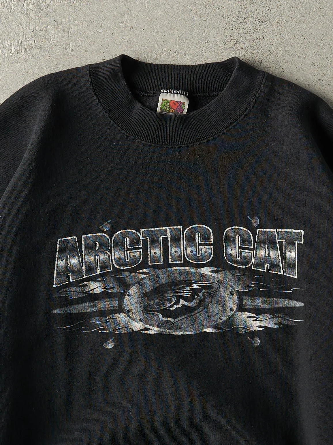 Vintage 90s Black Arctic Cat Crewneck (XL) - Image 2