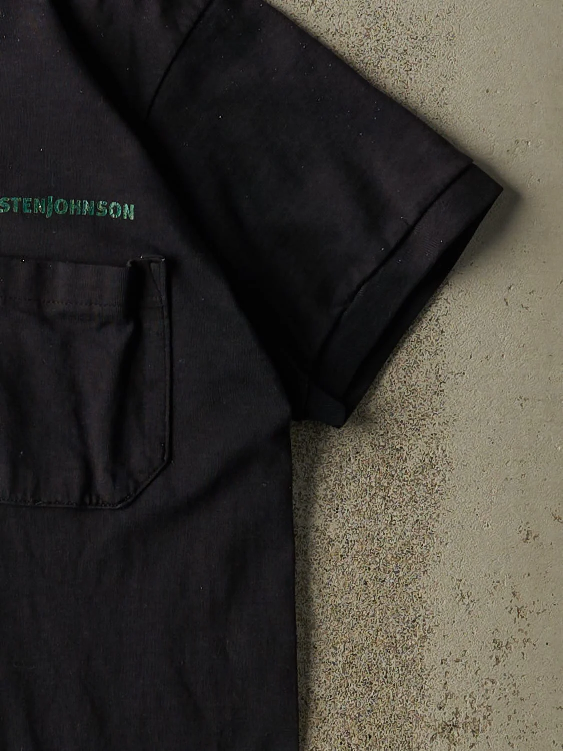 Vintage 80s Black Asten Johnson Pocket Tee (M/L) - Image 4