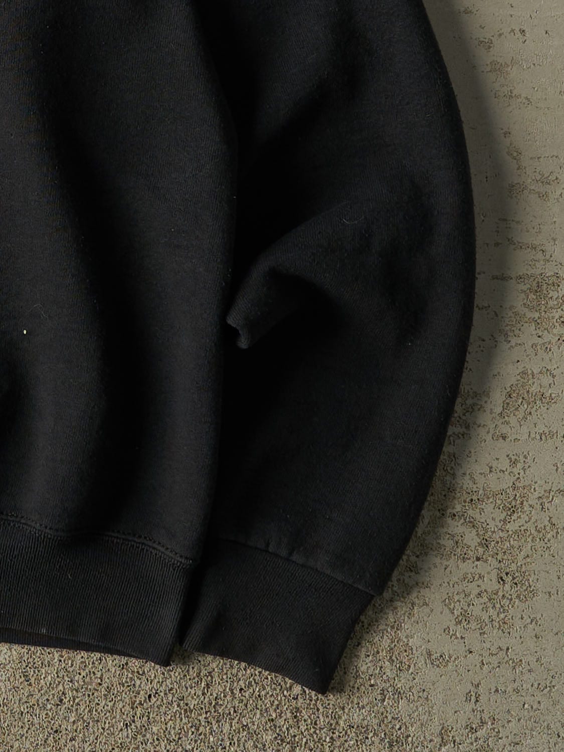 Vintage 90s Black Blank Crewneck (S) - Image 4