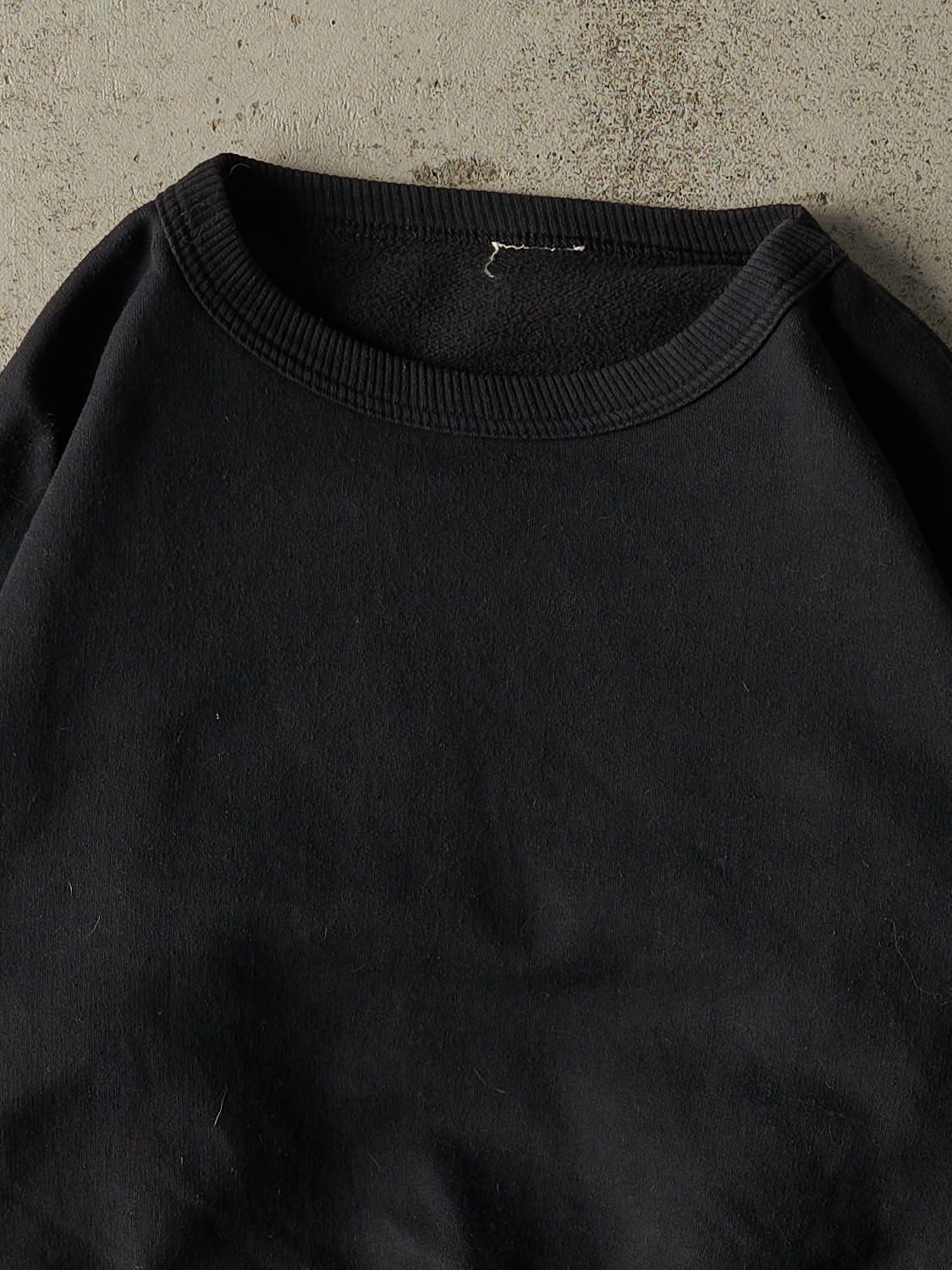 Vintage 90s Black Blank Crewneck (S/M) - Image 2