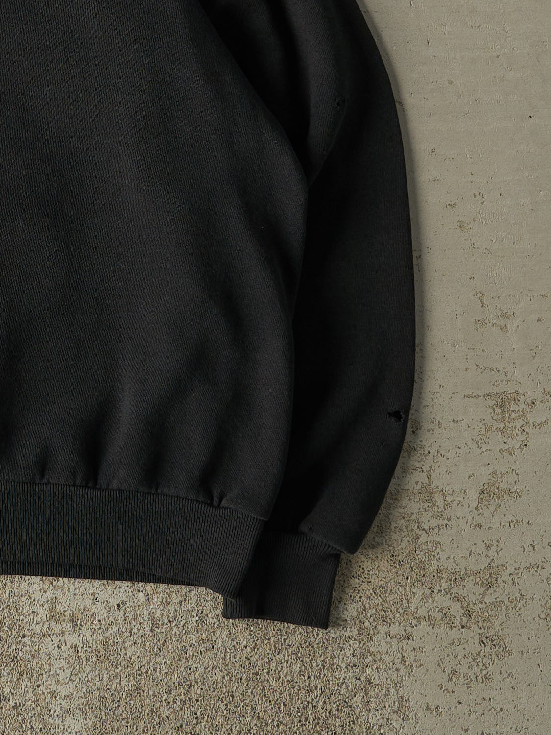 Vintage 90s Black Blank Crewneck (L/XL) - Image 4
