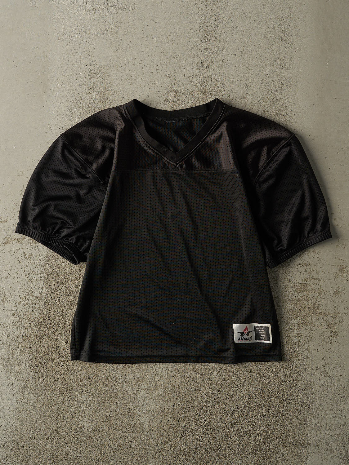 Vintage 90s Black Blank Mesh Football Jersey (S/M)