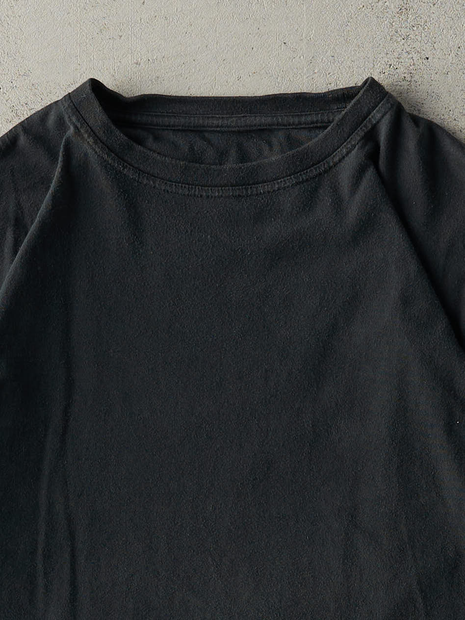Vintage 90s Black Blank Tee (M) - Image 2