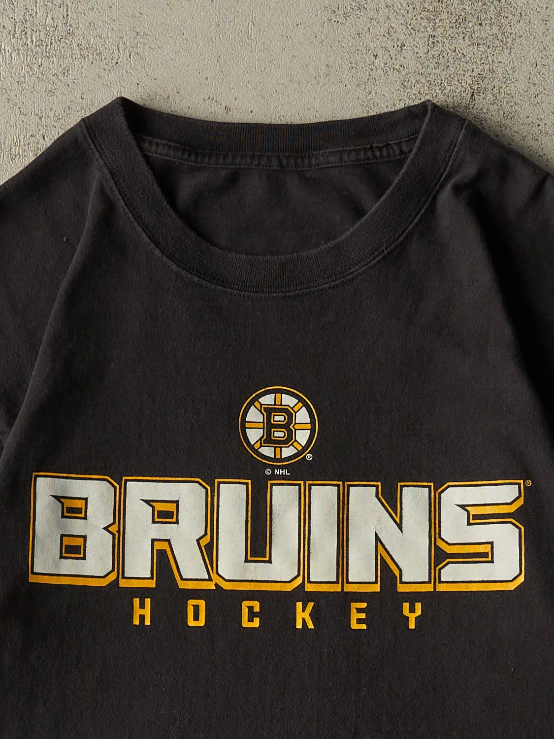 Vintage 90s Black Boston Bruins Tee (S/M) - Image 2