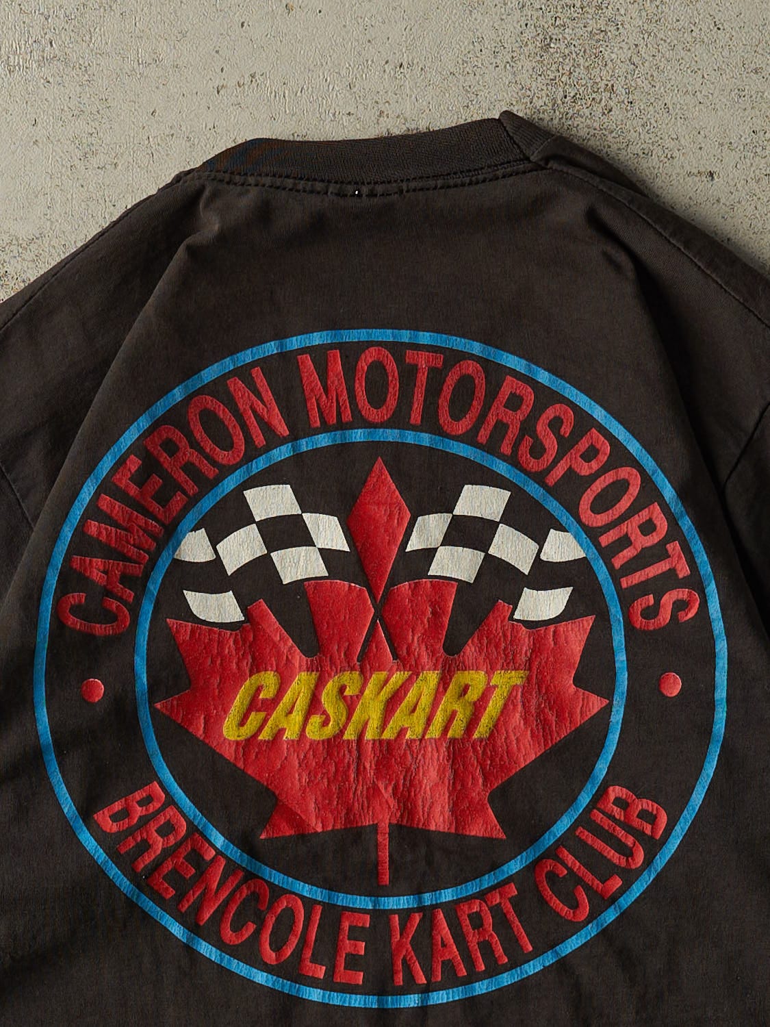 Vintage 90s Black Brencole Kart Club Tee (M) - Image 4