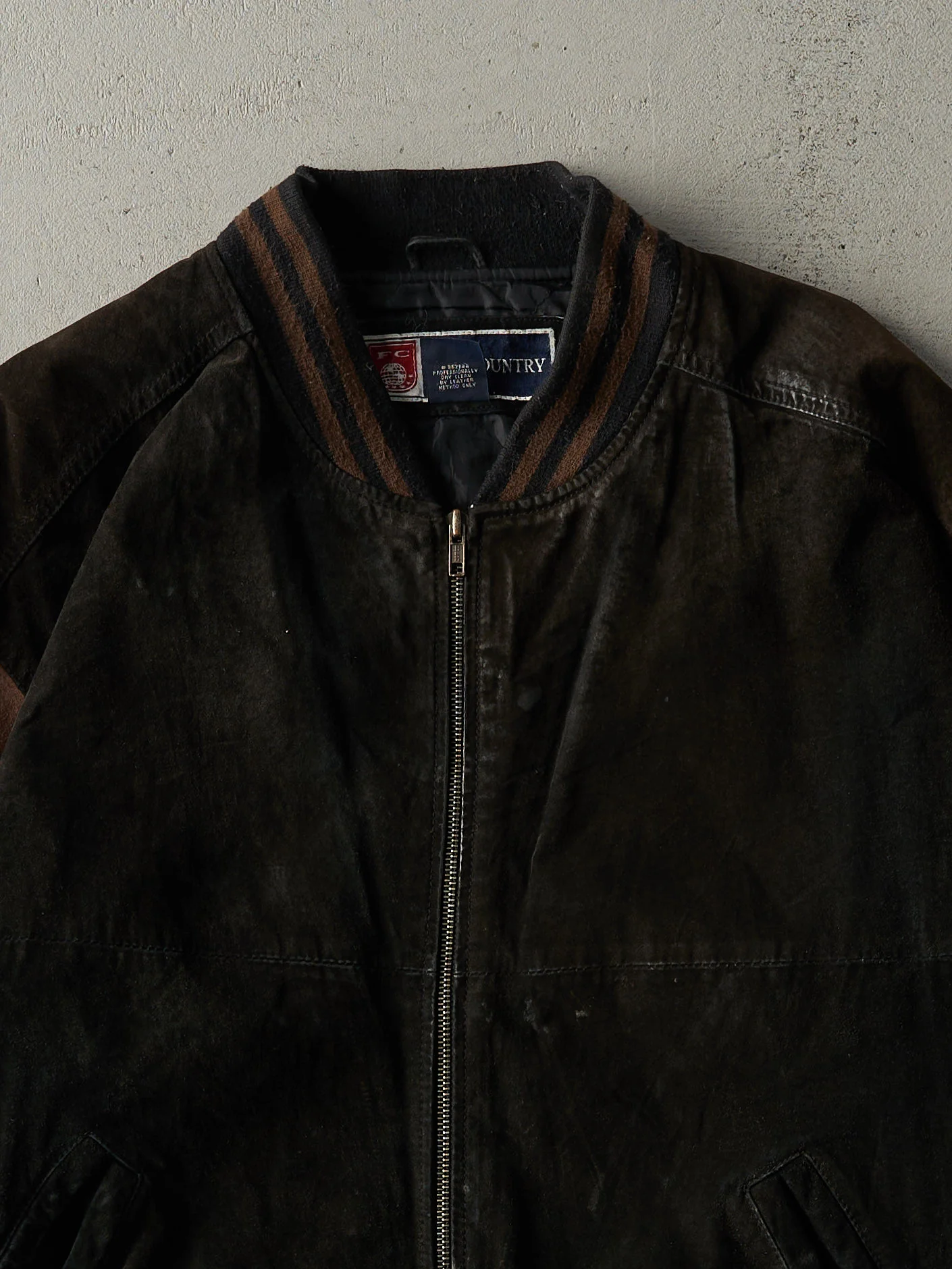 Vintage 90s Black & Brown Free Country Leather Jacket (M) - Image 3