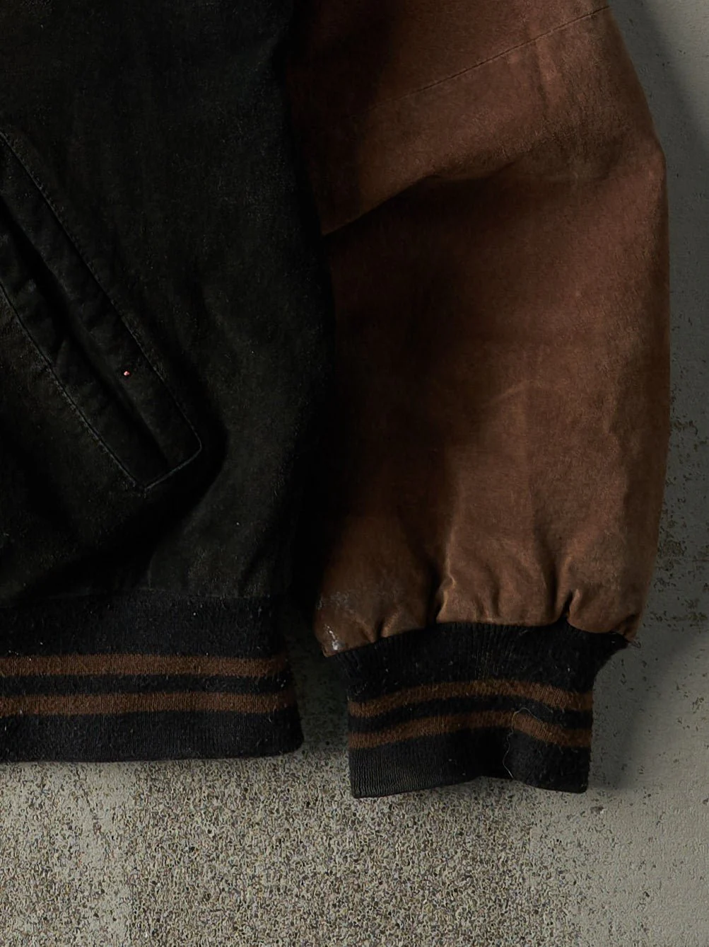Vintage 90s Black & Brown Free Country Leather Jacket (M) - Image 4